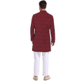 thumbnail image 3 of Men's long-sleeve Kurta coat, Indian ethnic royal suit, stand collar, wedding and festive party blazer, 3 of 4