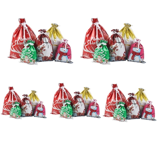 WMQPNNS New Trending Christmas Drawstrings Bags 2024 New Christmas Bags Assorted Sizes Christmas Wrapping Bags Multipack Holiday Drawstring Bags Multicolor Xmas Bags Todays Deals Clearance Sale