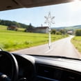 thumbnail image 4 of nTRIUQJ Elegant Acrylic Snowflake Rearview Hanging Ornament for Festive Car Interior Decoration and Seasonal Celebration White4, 4 of 4