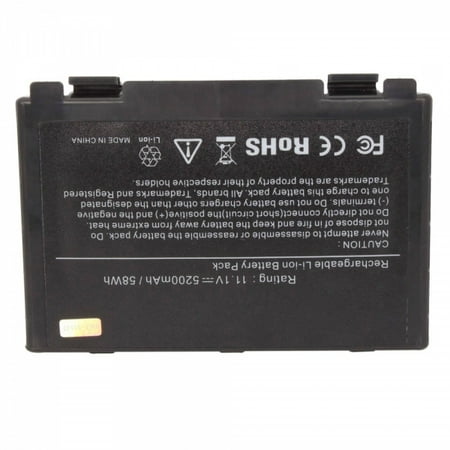 6-Cell 10.8V 5200mAh Replacement Battery for ASUS X8B,X8C,X8D,X8S,A41,A41I,A41ID,A41IE,A41IN,F52A,F52Q,F82A,F82Q,K40AB,K40AC,K40AD,K40AE,K40AF,K40ID,K40IE,K40IJ,K40IL,K40IP,K40A,K40EA,K40ES,K40ET