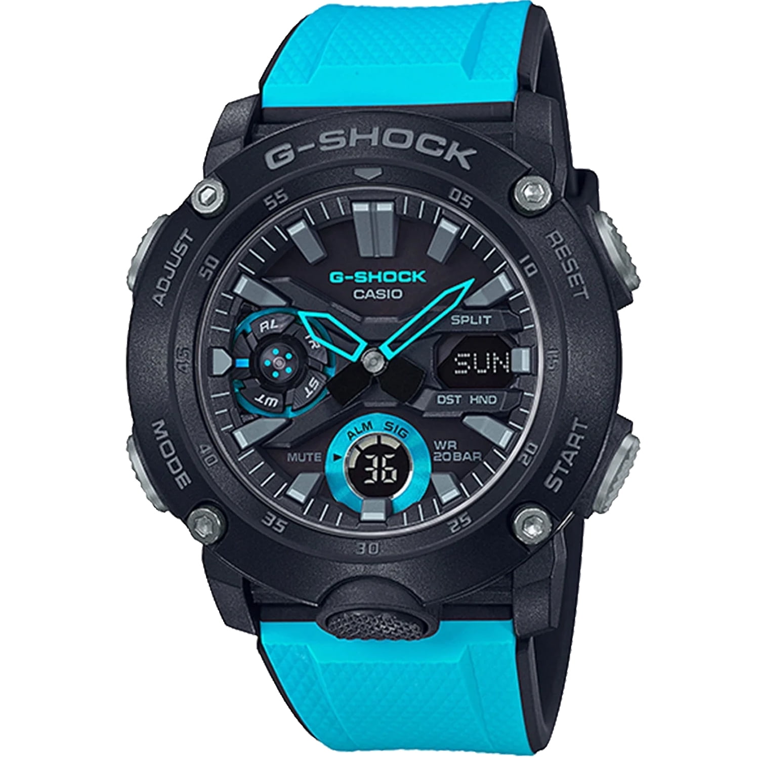 Casio G-Shock Analog-Digital World Time 200m Watch GA2000-1A9