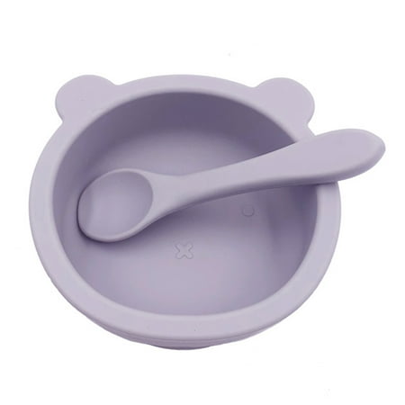 

Anself Silicone Suction Bowl for Babies Toddlers Self Feeding Baby Bowl with Spoon BPA Free Dishwasher & Microwave