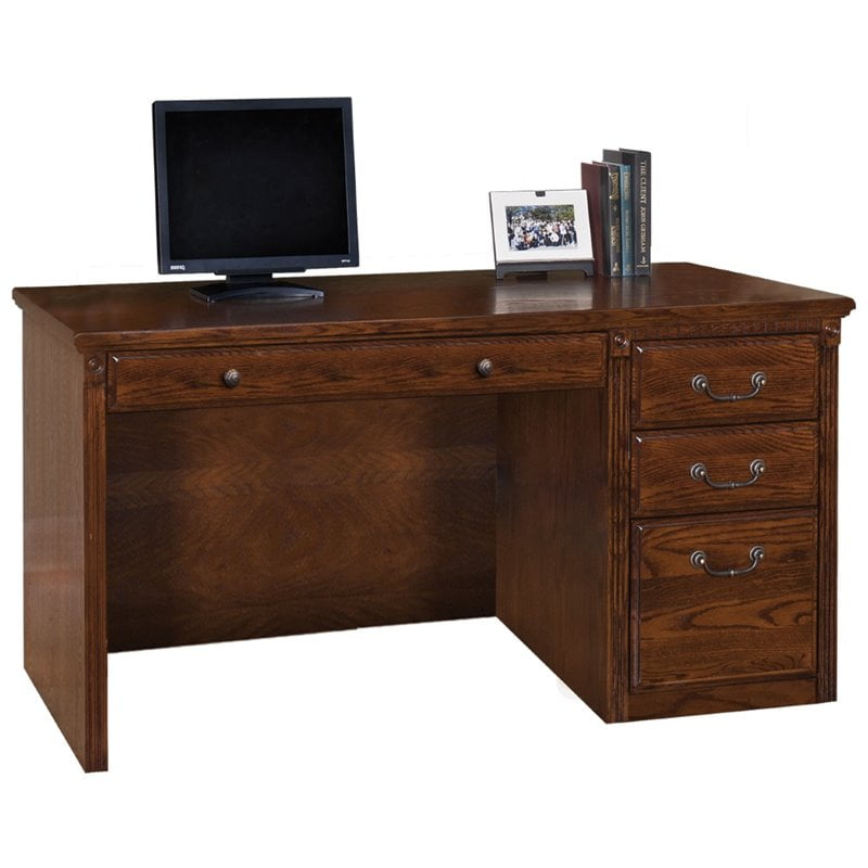 Kathy Ireland Home by Martin Huntington Oxford Single Pedestal Wood