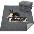 thumbnail image 1 of Alfombrilla reutilizable para perros LOOBANI, extra grande, 65 x 48 pulgadas, gris, 2 paquetes, 1 of 6