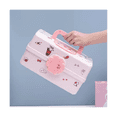 thumbnail image 4 of Boîte de Rangement pour Élastiques Rose, Boîte de Rangement pour Accessoires de Cheveux pour Enfants, Boîte de Rangement pour Accessoires de Cheveux Multicouche (Moyen), 4 of 5