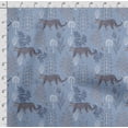 thumbnail image 4 of Soimoi Animals Print,Cotton Cambric, Quilting Fabric Sold by The Yard 42 Inch Wide, Medium Weight Cotton Fabric, SewingSupplies, Light Blue, 4 of 5