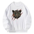 thumbnail image 2 of Sudadera para mujer, elegante camisa estampada, moda blanca, sudadera con cuello redondo para otoño e invierno, jersey, trajes de regalo de año Nuevo , xxl, 2 of 8