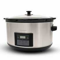 Elite Cuisine MST509 8.5Qt. Stainless Steel Digital Slow Cooker ...