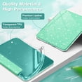 thumbnail image 4 of Fintie Clear TPU Case for 7" Kindle Paperwhite (12th Gen, 2024) & Kindle Colorsoft – Slim Transparent Back Cover with Auto Wake/Sleep, Glitter Green, 4 of 9