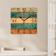 thumbnail image 4 of 10 Inch Wall Clock Battery Operated Square Clock for Office, Kitchen, Outdoor, Living Room,Wood Plank Wall Wooden Adorable, 4 of 4