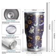 thumbnail image 6 of 30oz Colorful Halloween Pattern Tumblers Stainless Steel Tumbler with Lid and Straw,Vacuum Insulated Double Wall Travel Tumbler Cups Mug with Cleaning Brush for Coffee,Tea, 6 of 7