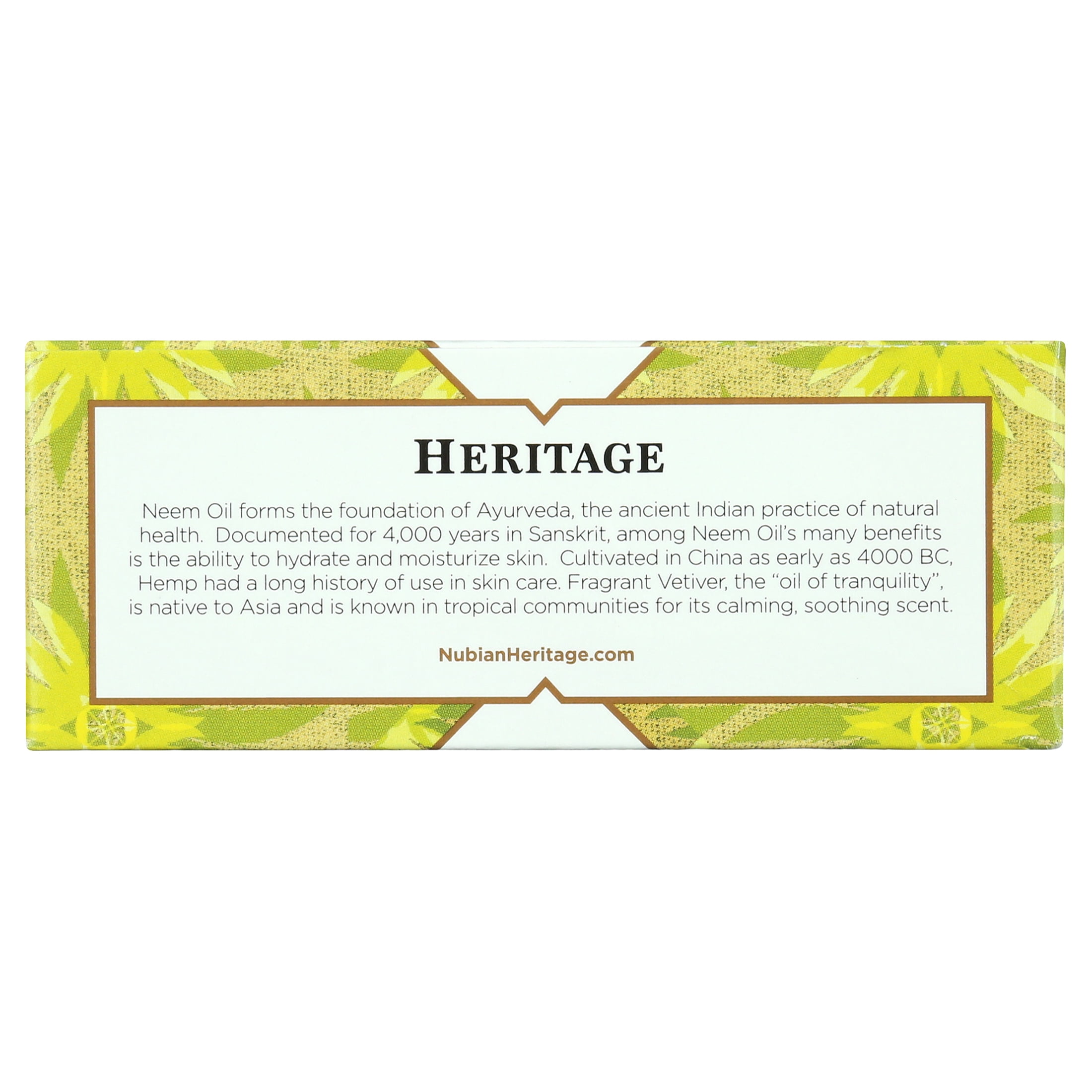Nubian Heritage Bar Soap Indian Hemp And Haitian Vetiver - 5 Ounce