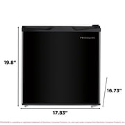 Frigidaire 1.6 Cu. ft. Compact Refrigerator with Freezer Compartment, Black Mini Fridge for Bedroom, Dorm, Office, Apartment