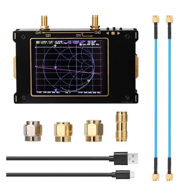 VNA-F V2 4.3 Pouces IPS Écran LCD Vector Analyseur de Réseau S-A-A-2 Analyseur d'Antenne Onde Courte HF VHF UHF, Éviter le Bruit de Commutation