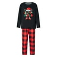 thumbnail image 2 of ZAXARRA Christmas Pajamas for Family Pjs Matching Set Long Sleeve T-Shirts and Pants Holiday Nightgowns with Merry Christmas, 2 of 8