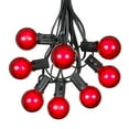 thumbnail image 1 of 25 Foot G40 Outdoor Patio String Lights with 25 Red Globe Bulbs – Indoor Outdoor String Lights – Market Bistro Café Hanging String Lights – C7/E12 Base - Black Wire, 1 of 6