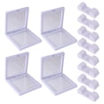 thumbnail image 1 of Clear Display Frames Set Floating Holder Jewelry Dustproof Box for Necklace Ring Bracelet (White, 4 Boxes+8 Bases), 1 of 7
