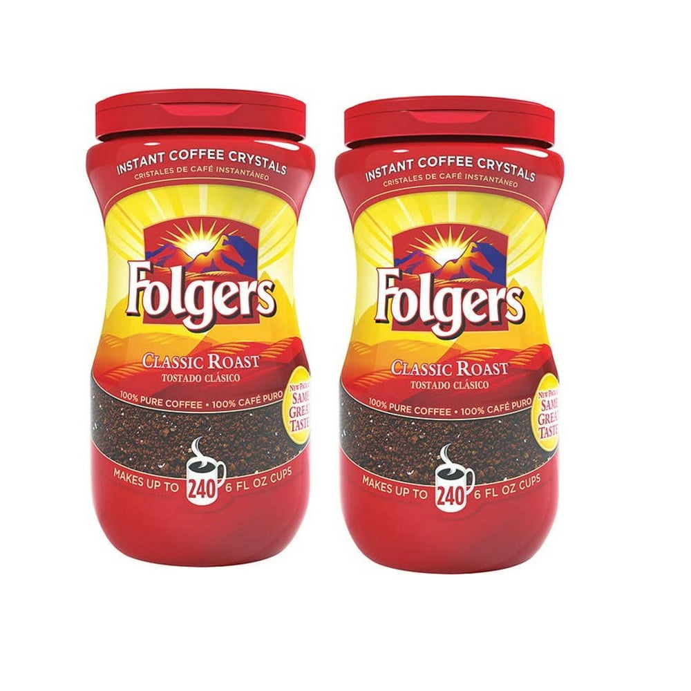 Folgers Instant Coffee, 16 Oz Pack Of 2