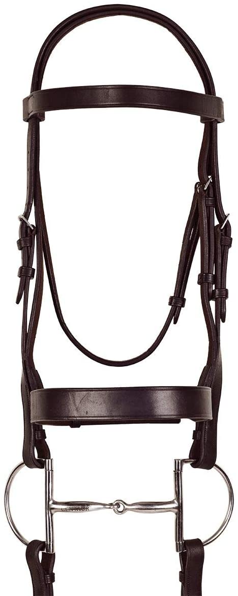 Details about  / NWT Ovation Elite RCS Wide Padded leather bridle and laced Reins Dark brown-Cob