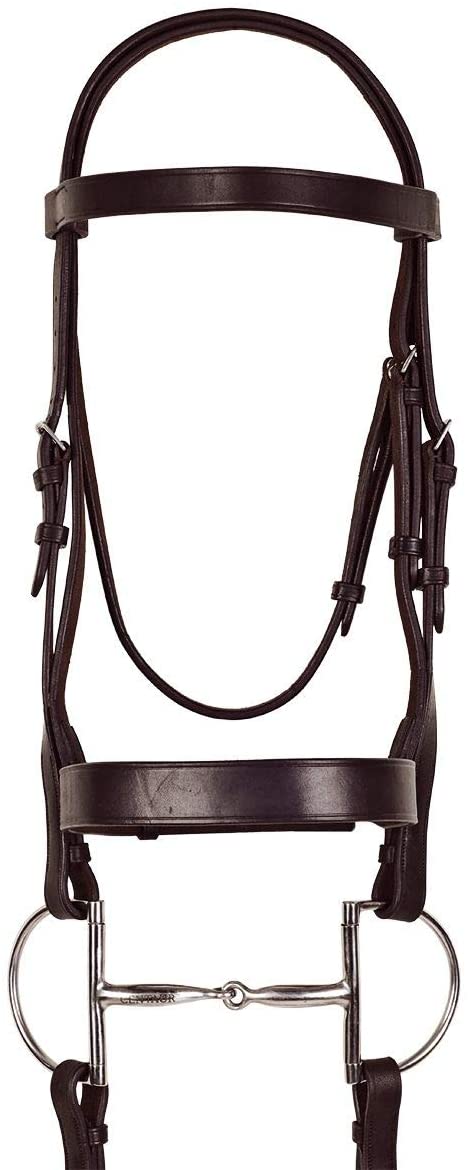 Details about / NWT Ovation Elite RCS Wide Padded leather bridle and laced Reins Dark brown-Cob