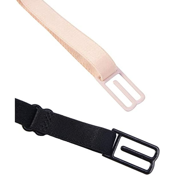 6 Pieces Bra Strap Clips Back Elastic Bra Strap Clips for Women Adjustable  Anti-Slip Supports Stop Bra Straps (Black, Flesh Color and White) 