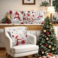 thumbnail image 3 of Yucurem Christmas Cushion Covers Set of 4, Christmas Tree Snowman Reindeer Santa Decorative Pillowcase for Home Sofa Living Room Couch Bed, 3 of 9