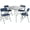 Grey / Navy, variant on XL Series Foldable 5 Pieces Vinyl Living Room Table Set, Black