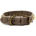 thumbnail image 4 of UBIUO Pet Collar, Dog Retro Collar Spike Anti-bite Dog Chain Rivet Necklace PU Leather Adjustable Neck Strap Collar (L, Grey) Grey L, 4 of 4