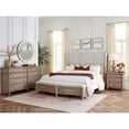 thumbnail image 5 of Maklaine Modern 3-Drawer Wood Nightstand with USB-C in Brown, 5 of 11