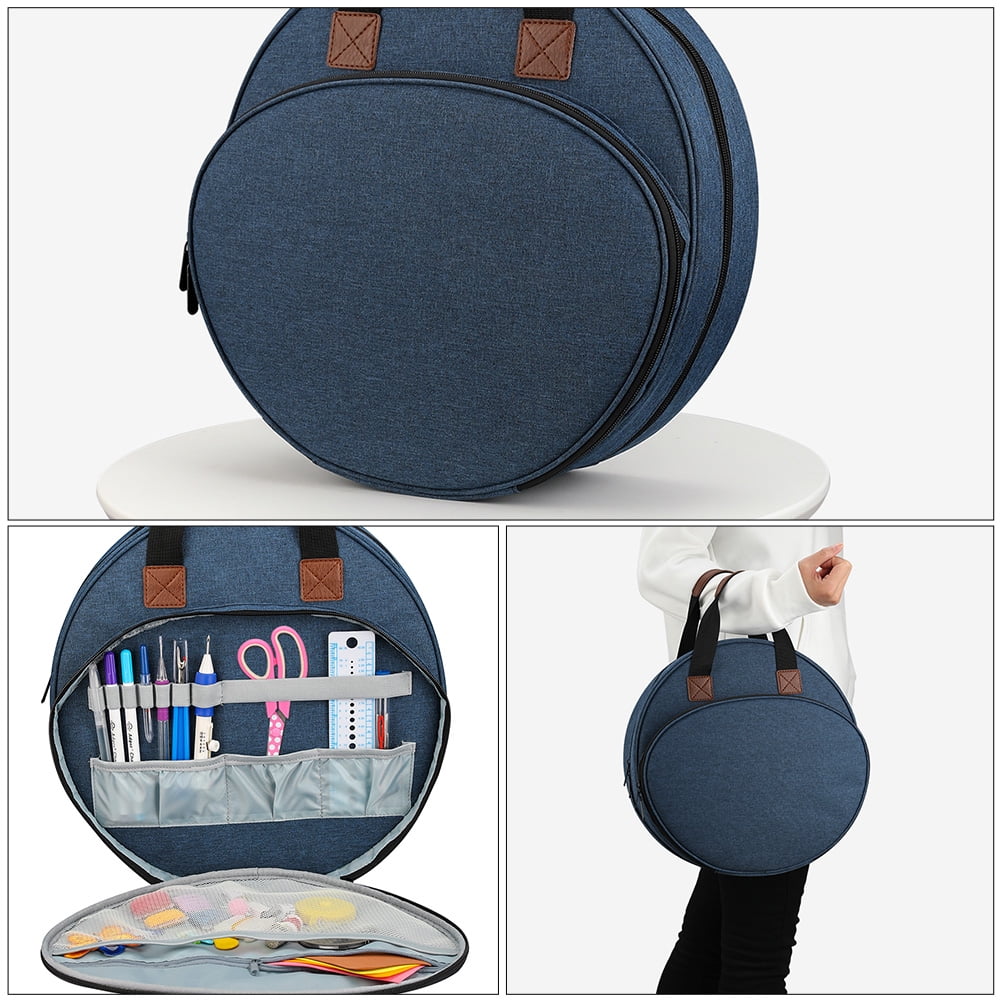UPOUART Knitting Project Bag with Multi-Functional Tool Storage Organizer for Craft Enthusiasts 1 Pack