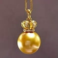 thumbnail image 2 of K-KED European and American AAA+ 16mm Gold Shell Pearl Pendant Necklace 18"-style 5, 2 of 9