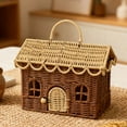 thumbnail image 3 of Handwoven Tote Pure Handmade Woven Storage With Handle For Kitchen Camping Farmhouse Style Photography Prop, 3 of 6
