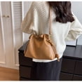 thumbnail image 5 of Ruched PU Bucket Bag for Women, Minimalist Lucky Bag Style, Drawstring & Magnetic Snap Double Closure, Large Capacity Soft Shoulder Crossbody Handheld Bag, Street Fashion Daily Carry Bag, 5 of 18