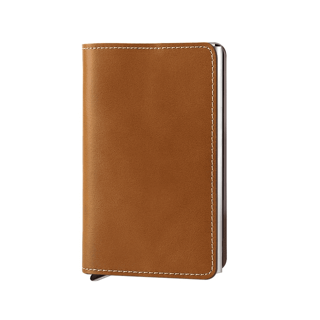 "Cartera Con Protección Rfid De Aluminio Para Hombre Belug Marron oscuro "