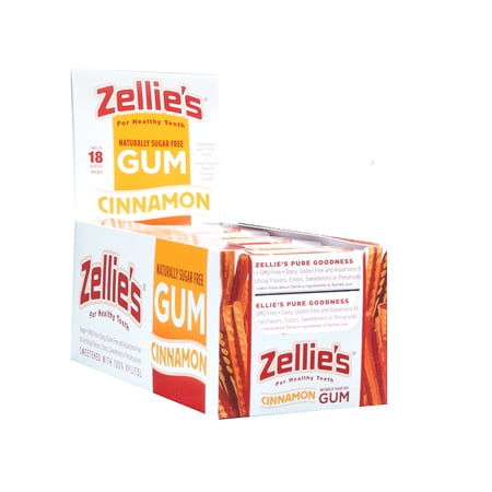 Zellie's Cinnamon Xylitol Gum Blister Pack 12 pk Case