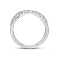 thumbnail image 4 of FB Jewels 10kt White Gold Womens Round Diamond Crossover Fashion Ring 1/3 Cttw, 4 of 4