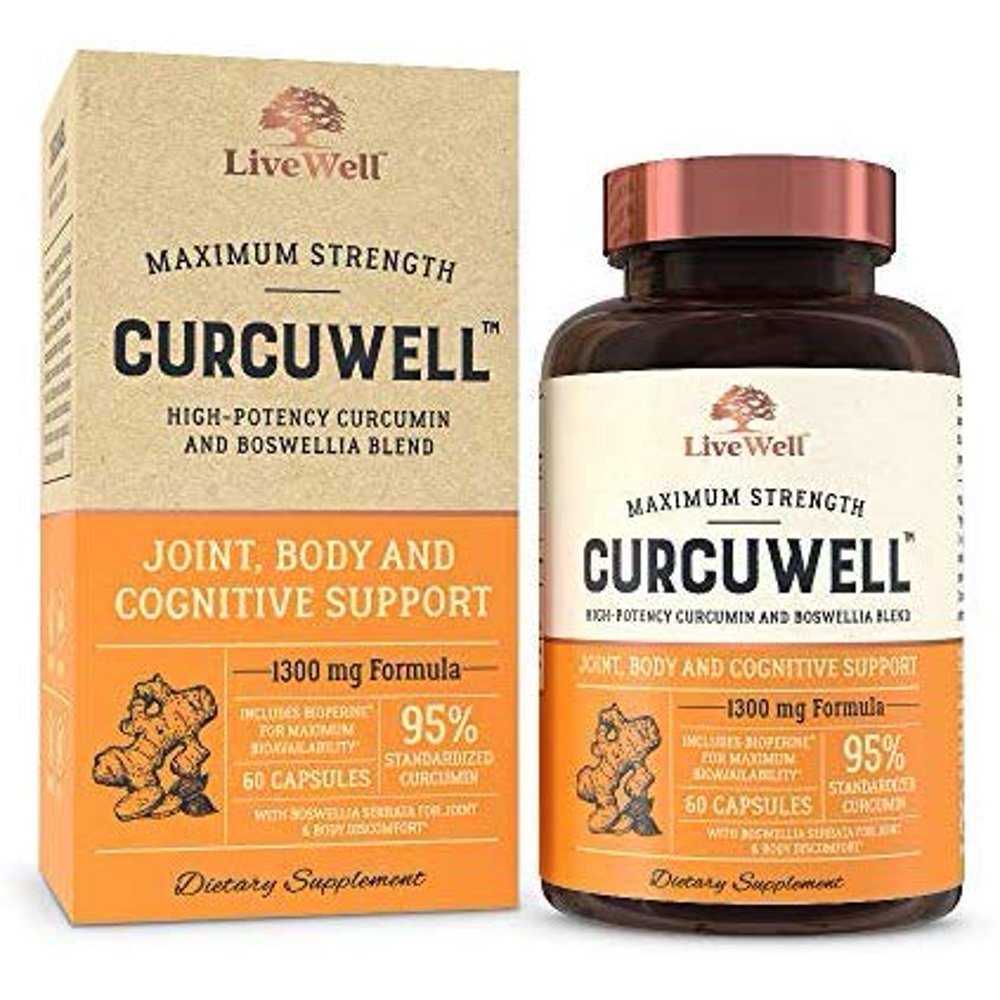 CurcuWell Curcumin and Boswellia Blend Maximum Strength Joint, Body