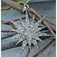 thumbnail image 2 of Pave Diamond 925 Silver Starburst Pendant Birthday Gift Diamond Necklace Gift., 2 of 2