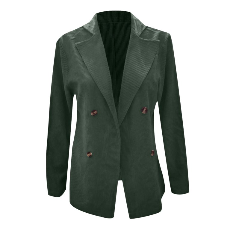 Solid Single Breasted Jacket, Elegant Long Sleeve Jacket For Fall & Winter,  Women's Clothing