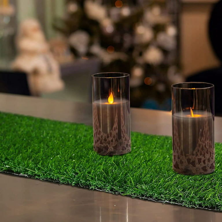 35*120cm Artificial Grass Dining Table Runner, Green Grass Table Decoration  for Wedding Banquet Holiday Party Indoor/Outdoor