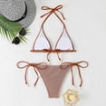 thumbnail image 4 of XIYON Bikini Sets For Women Fashion Texture Swimwear Set Lace Up Bikini Sets Vintage Beachwear, 4 of 5