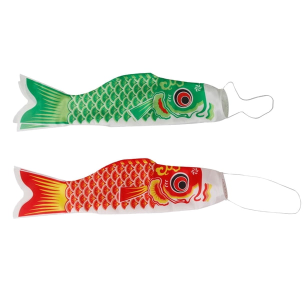 Bandera Koinobori shamjiam 2 uds Rojo 100cm Verde 100cm
