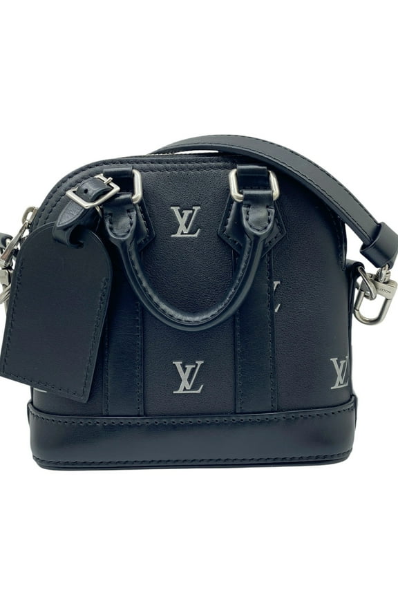 Pre-Owned LOUIS VUITTON Nano Alma Pharrell Williams Leather Black M83184 RFID Handbag... (Good)