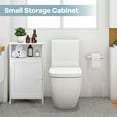 thumbnail image 5 of Safeplus Small Floor Storage Cabinet/Organizer with Drawer and Door, For Bathroom & Toilet, White, 5 of 10
