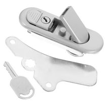 Push Button Lock Cupboard Door Catch Cabinet Lock Cabinet Door Lock 8.5X2.6CM Silver