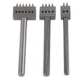 thumbnail image 2 of 3Pcs Prong Punch Tool Set, Spacing Punch Tool Set for Leather Craft with Steel Punch, Leather Puncher Lacing Stitching Chisel DIY Leather Craft Hole Punching, 2 of 7