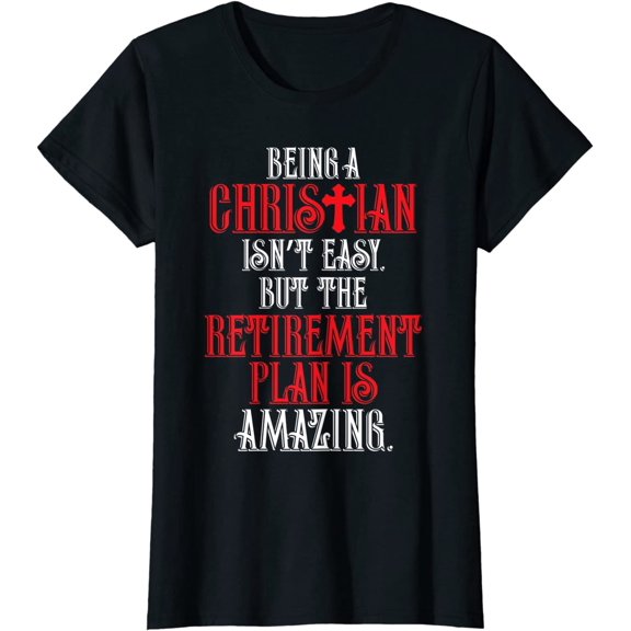 Funny Christian Amazing Retirement Plan Church T-shirt for Women
