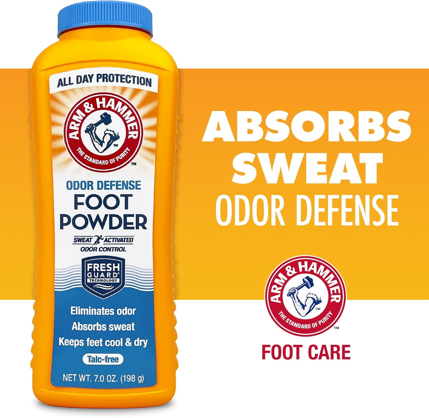 Arm and Hammer Odor Control Foot Powder with Fresh Guard Technology, 7 oz, 3 Pack