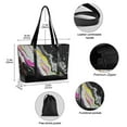 thumbnail image 2 of FORMRS Canvas Laptop Tote Bag for Women with 15.6" Computer Compartments Shoulder Handbag, Colorful White, 2 of 7