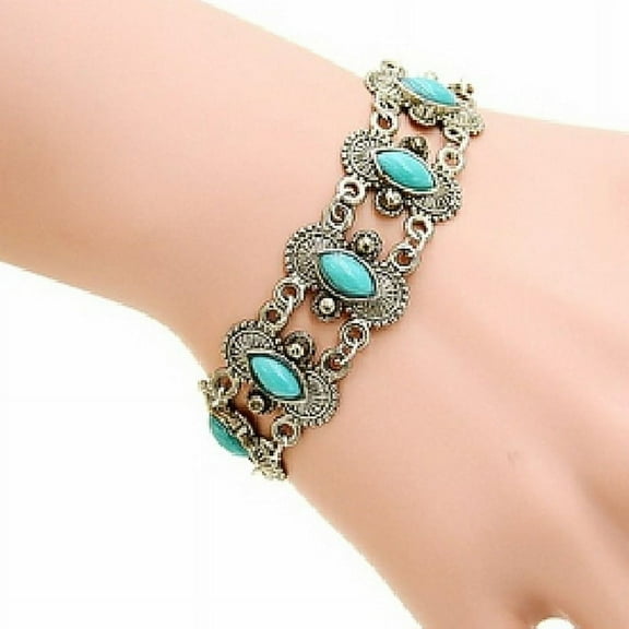 Fashion Vintage Bohemian Style Turquoise Bracelet Women Jewelry Beautiful Charm Bracelet